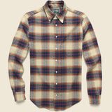 Slub Check Shirt - Tan Indigo - Gitman Vintage - STAG Provisions - Tops - L/S Woven - Plaid