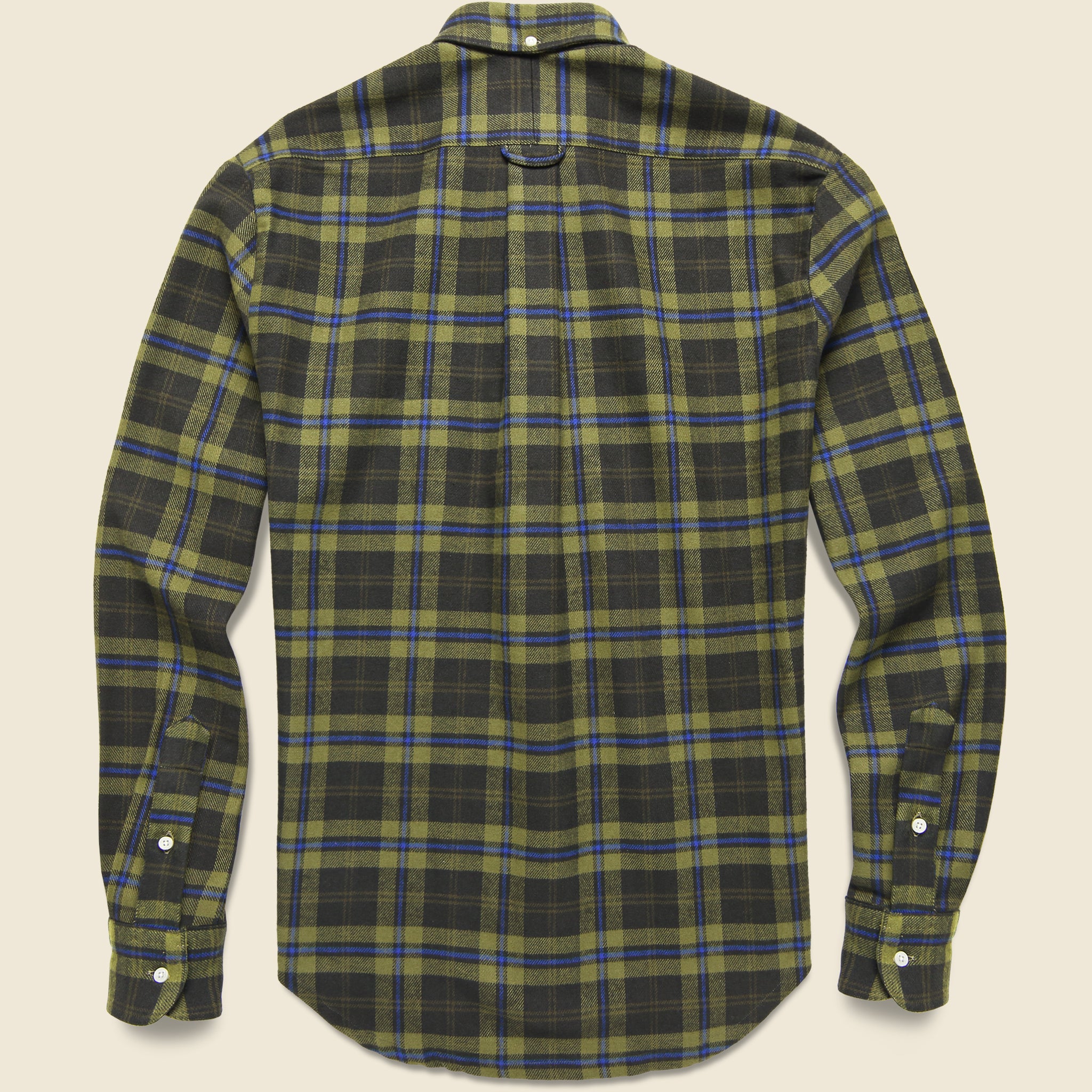 High-density Twill Shirt - Olive - Gitman Vintage - STAG Provisions - Tops - L/S Woven - Plaid