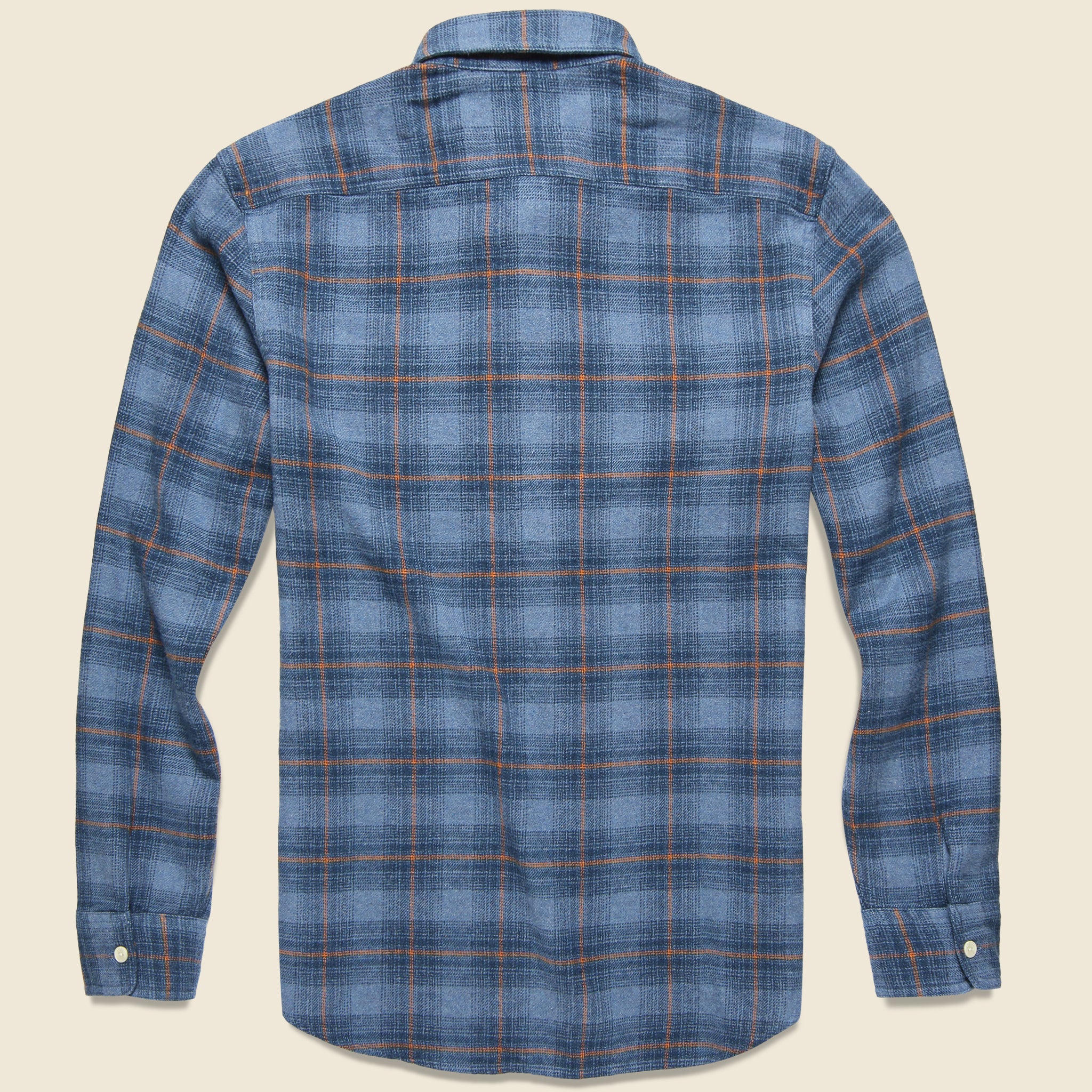 Nevill Heritage Flannel - Blue/Orange Plaid - Grayers - STAG Provisions - Tops - L/S Woven - Plaid