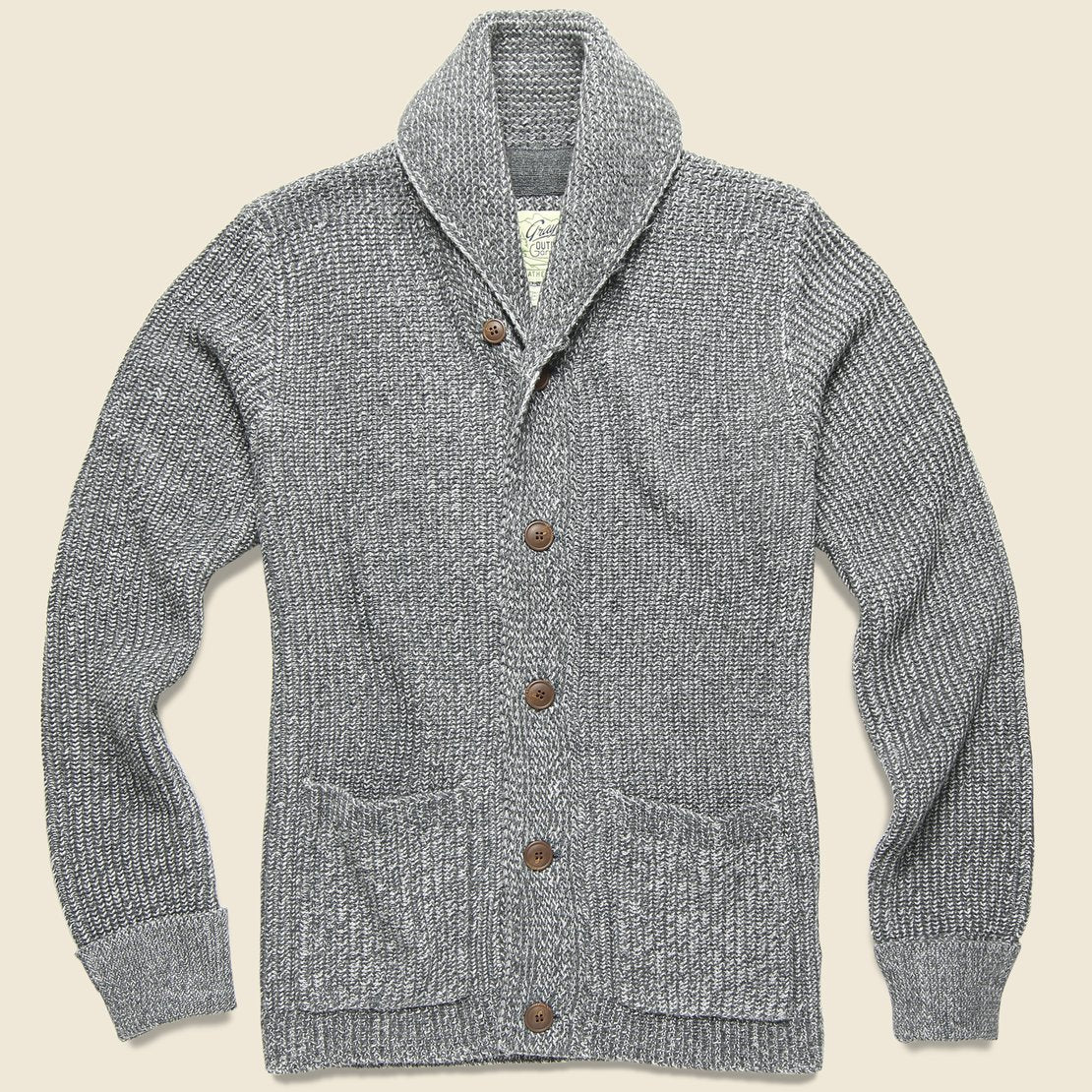 Belmont Plaited Cardigan Sweater - Charcoal - Grayers - STAG Provisions - Tops - Sweater