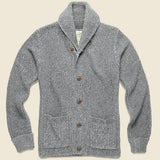 Belmont Plaited Cardigan Sweater - Charcoal - Grayers - STAG Provisions - Tops - Sweater