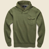 Fleece Military Shawl Pullover - Fatigue - Grayers - STAG Provisions - Tops - Fleece / Sweatshirt