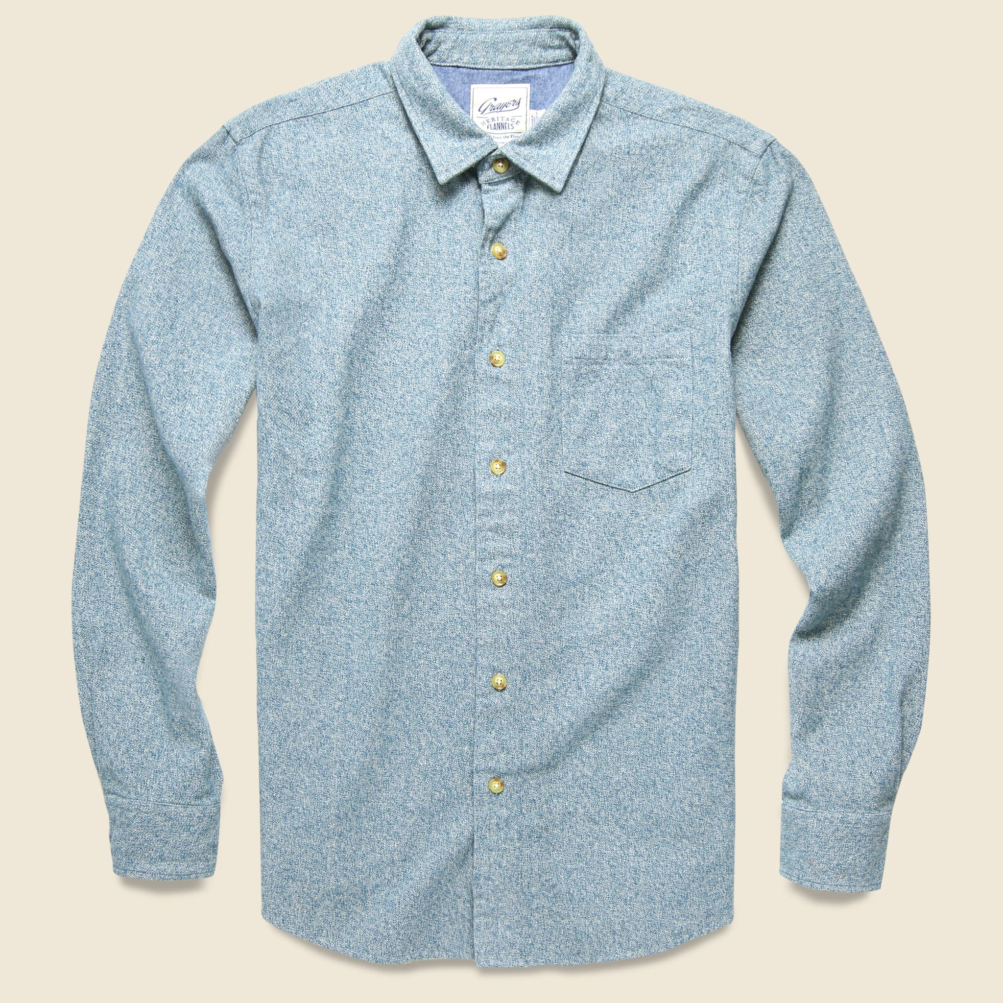 Wendover Jaspe Heritage Flannel - Tapestry - Grayers - STAG Provisions - Tops - L/S Woven - Solid