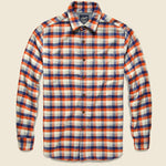 Gingham Heritage Flannel Shirt - Navy/Orange/Grey - Grayers - STAG Provisions - Tops - L/S Woven - Plaid