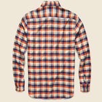 Gingham Heritage Flannel Shirt - Navy/Orange/Grey - Grayers - STAG Provisions - Tops - L/S Woven - Plaid