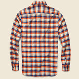 Gingham Heritage Flannel Shirt - Navy/Orange/Grey - Grayers - STAG Provisions - Tops - L/S Woven - Plaid