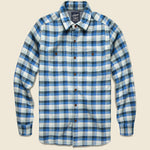 Gingham Heritage Flannel - Navy/Blue/Grey - Grayers - STAG Provisions - Tops - L/S Woven - Plaid