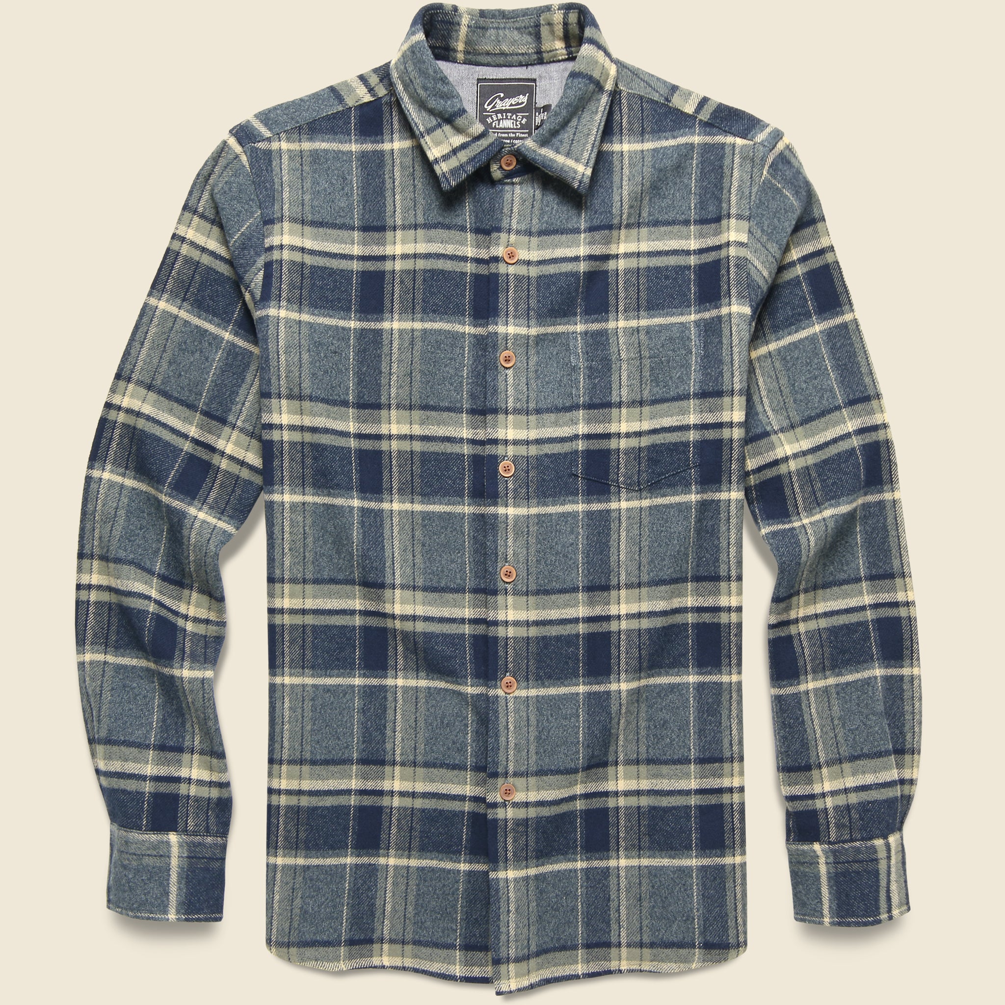 Marvel Jaspe Flannel - Olive Green - Grayers - STAG Provisions - Tops - L/S Woven - Plaid