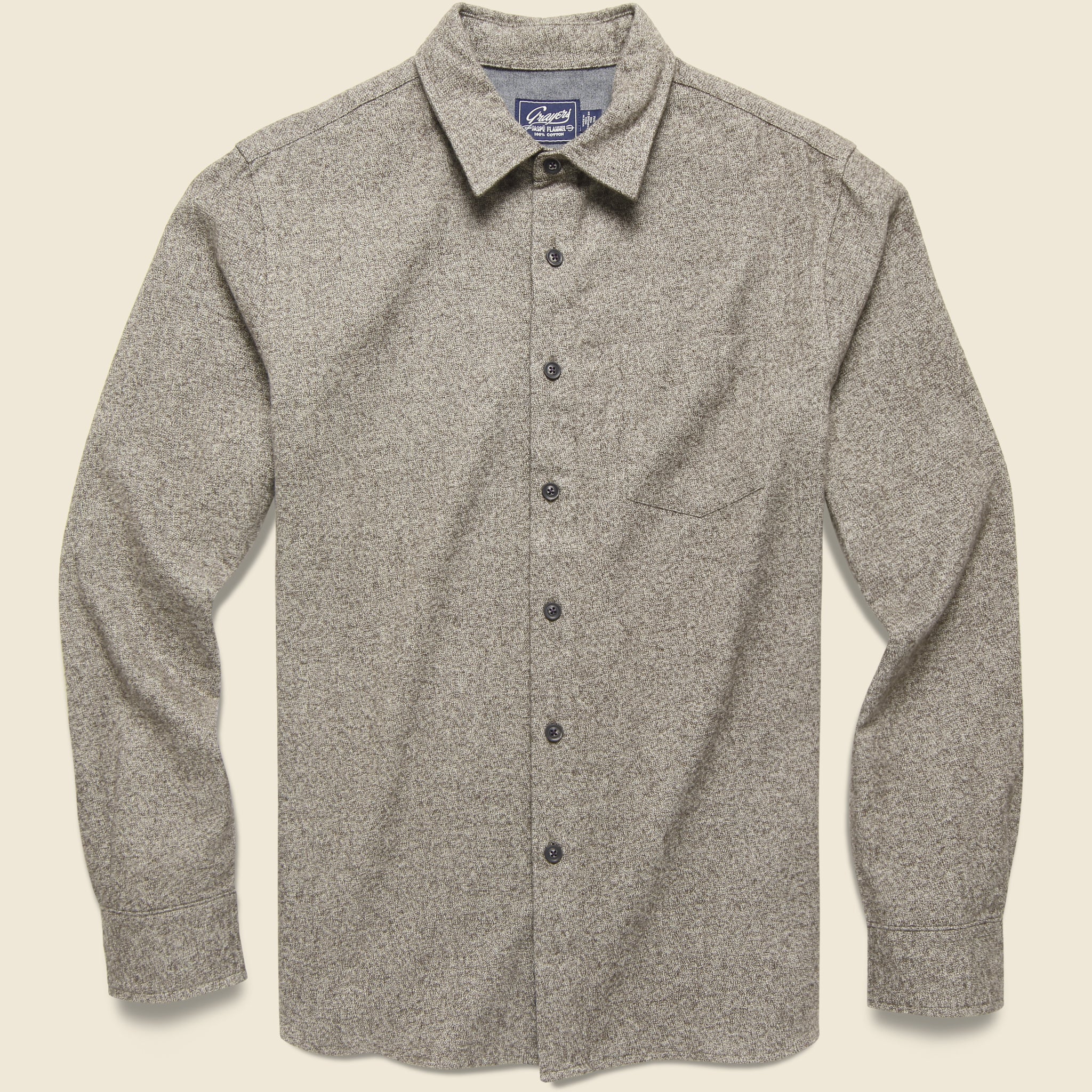 Buford Herringbone Flannel Shirt - Harrison Olive Jaspe - Grayers - STAG Provisions - Tops - L/S Woven - Solid