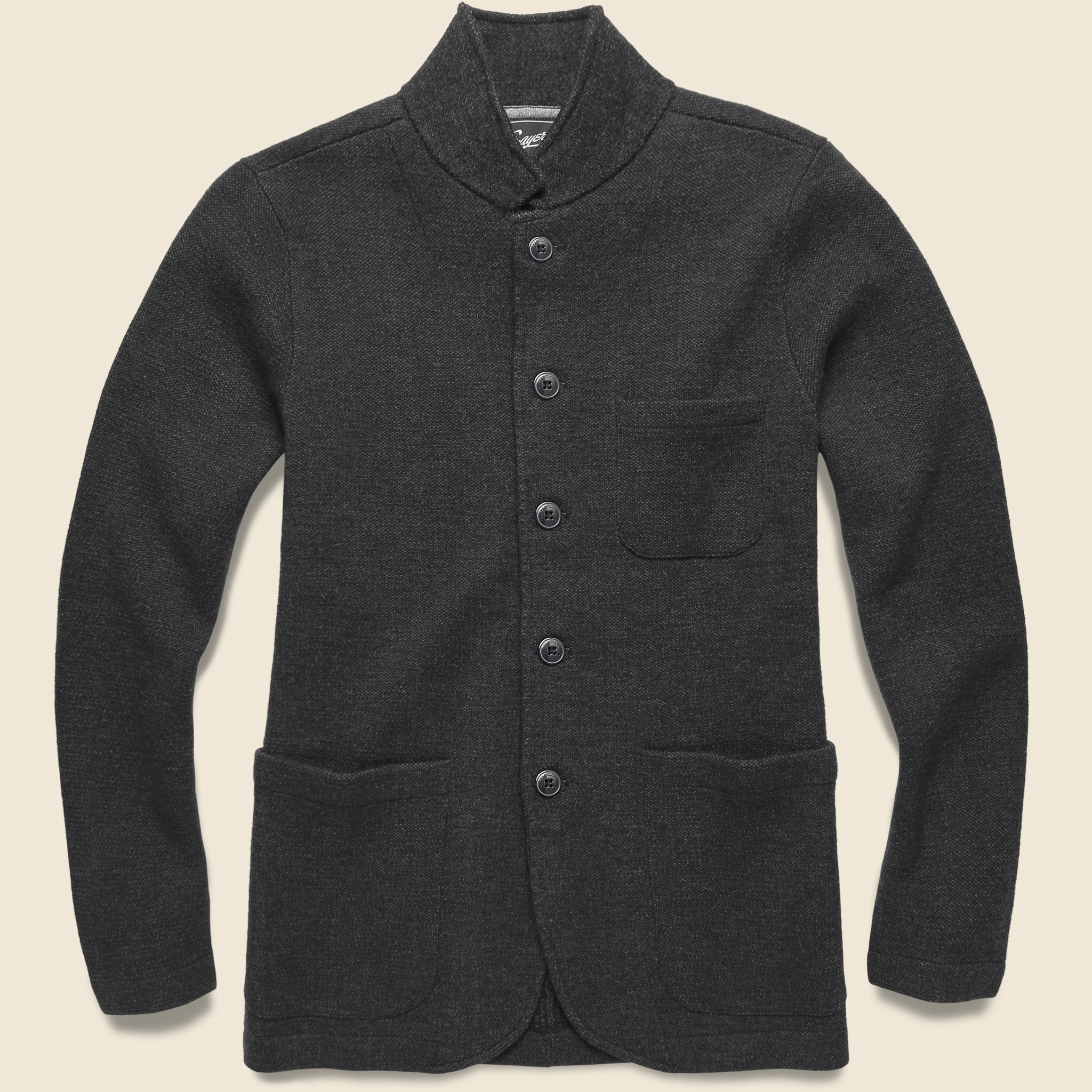 Nelson Jacquard Swacket - Charcoal Marl - Grayers - STAG Provisions - Tops - Sweater