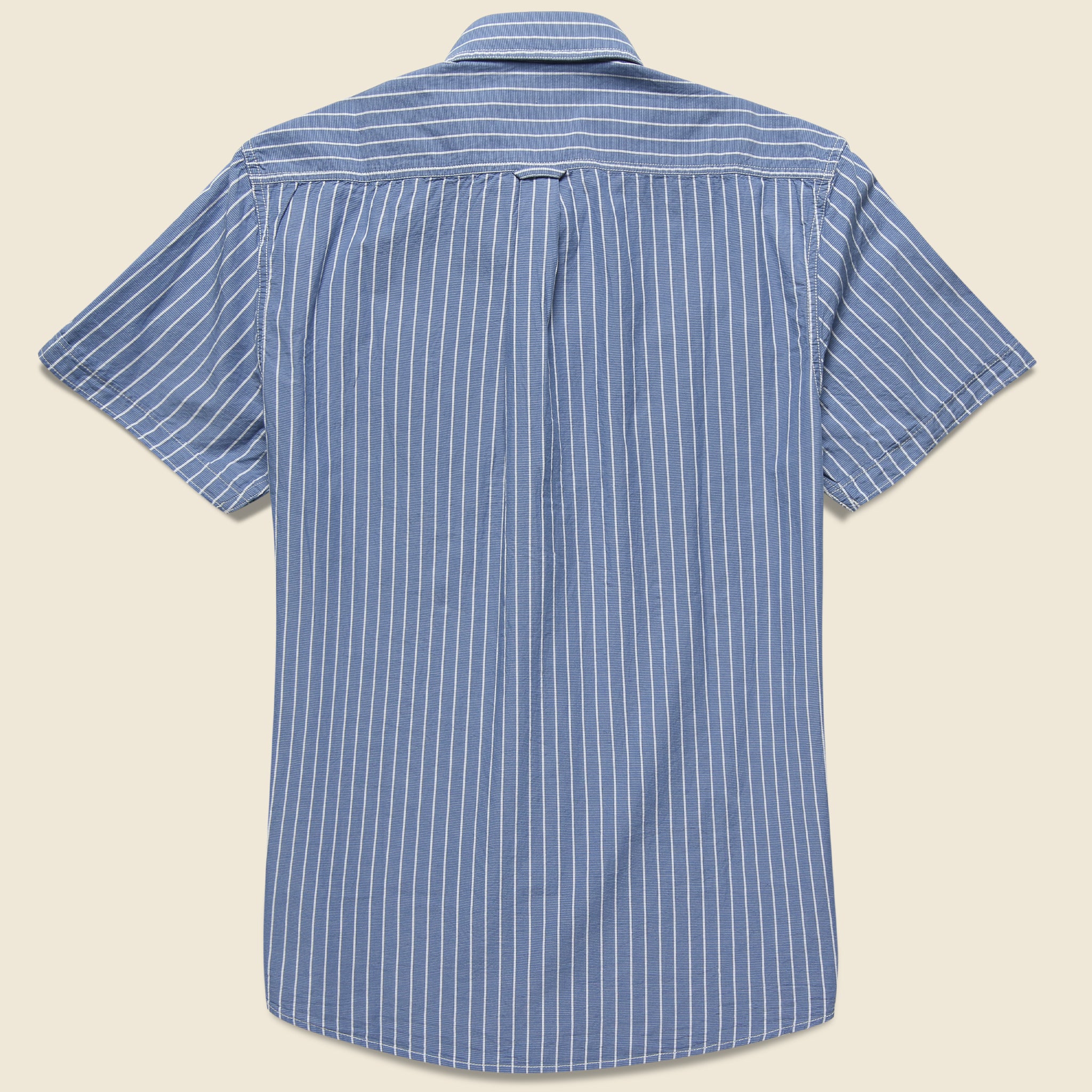 Larkin Slub Shirt - Blue Cream Stripe - Grayers - STAG Provisions - Tops - S/S Woven - Stripe