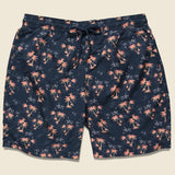 Burning Palm Swim Trunk - Carbon Spice Coral - Grayers - STAG Provisions - Shorts - Swim