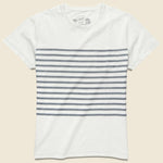 Admiral Stripe Crew Tee - Bright White - Grayers - STAG Provisions - Tops - S/S Tee
