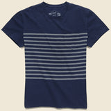 Admiral Stripe Crew Tee - Mood Indigo - Grayers - STAG Provisions - Tops - S/S Tee