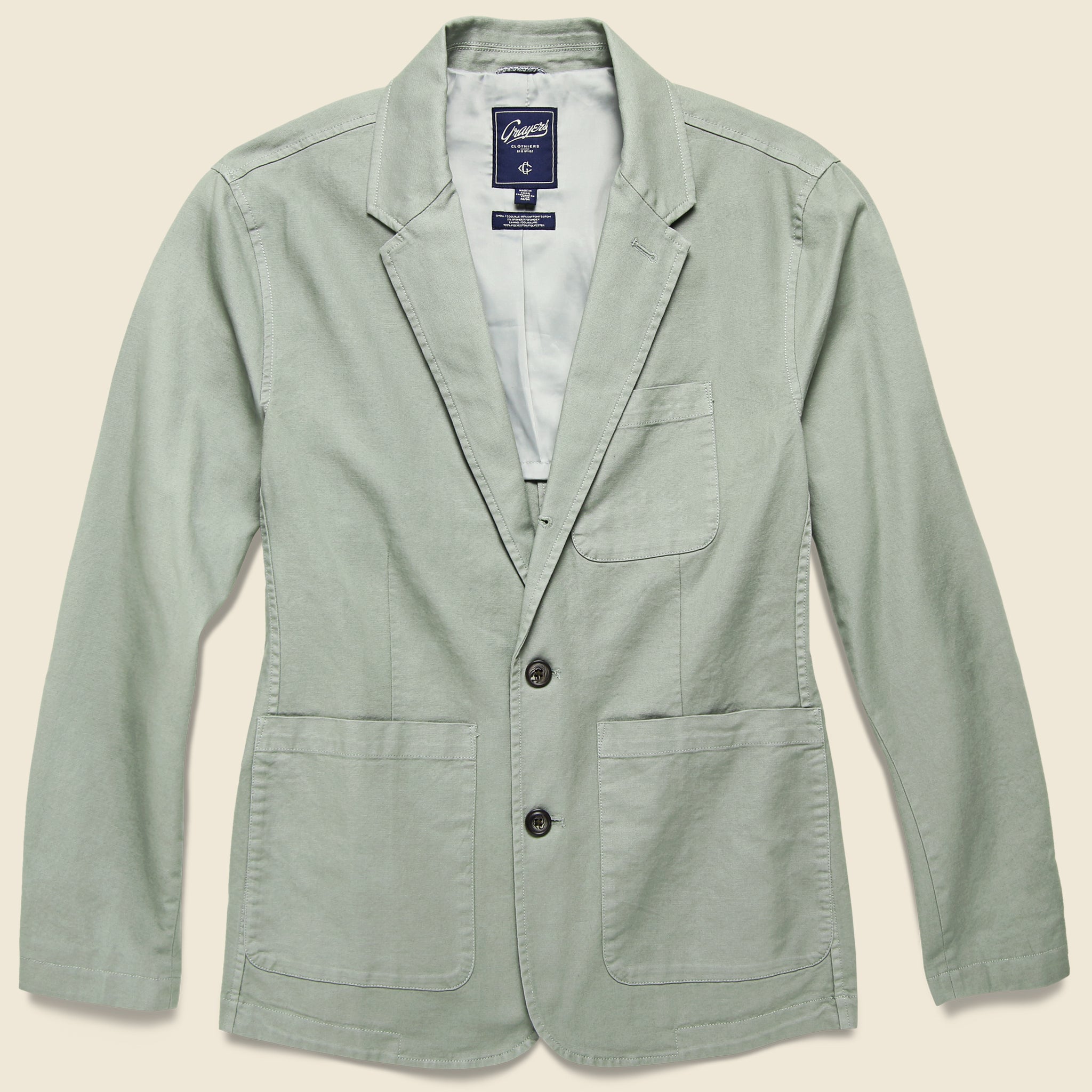 Newport 3 Button Blazer - Dusty Olive - Grayers - STAG Provisions - Suiting - Sport Coat