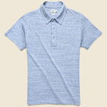 Hartford Nep Jersey Polo - Light Blue Denim - Grayers - STAG Provisions - Tops - S/S Knit