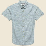 Drayton Printed Chambray Shirt - Aegean Blue - Grayers - STAG Provisions - Tops - S/S Woven - Other Pattern
