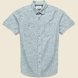 Drayton Printed Chambray Shirt - Aegean Blue - Grayers - STAG Provisions - Tops - S/S Woven - Other Pattern