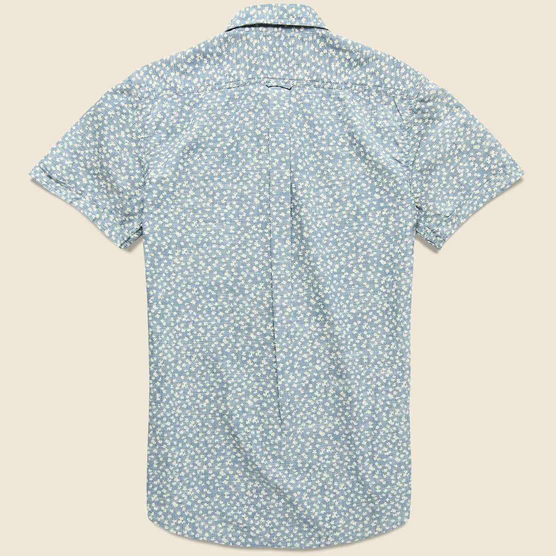 Drayton Printed Chambray Shirt - Aegean Blue - Grayers - STAG Provisions - Tops - S/S Woven - Other Pattern