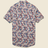 Floral Printed Gauze Shirt - Faded Navy/Red/Cream - Grayers - STAG Provisions - Tops - S/S Woven - Floral