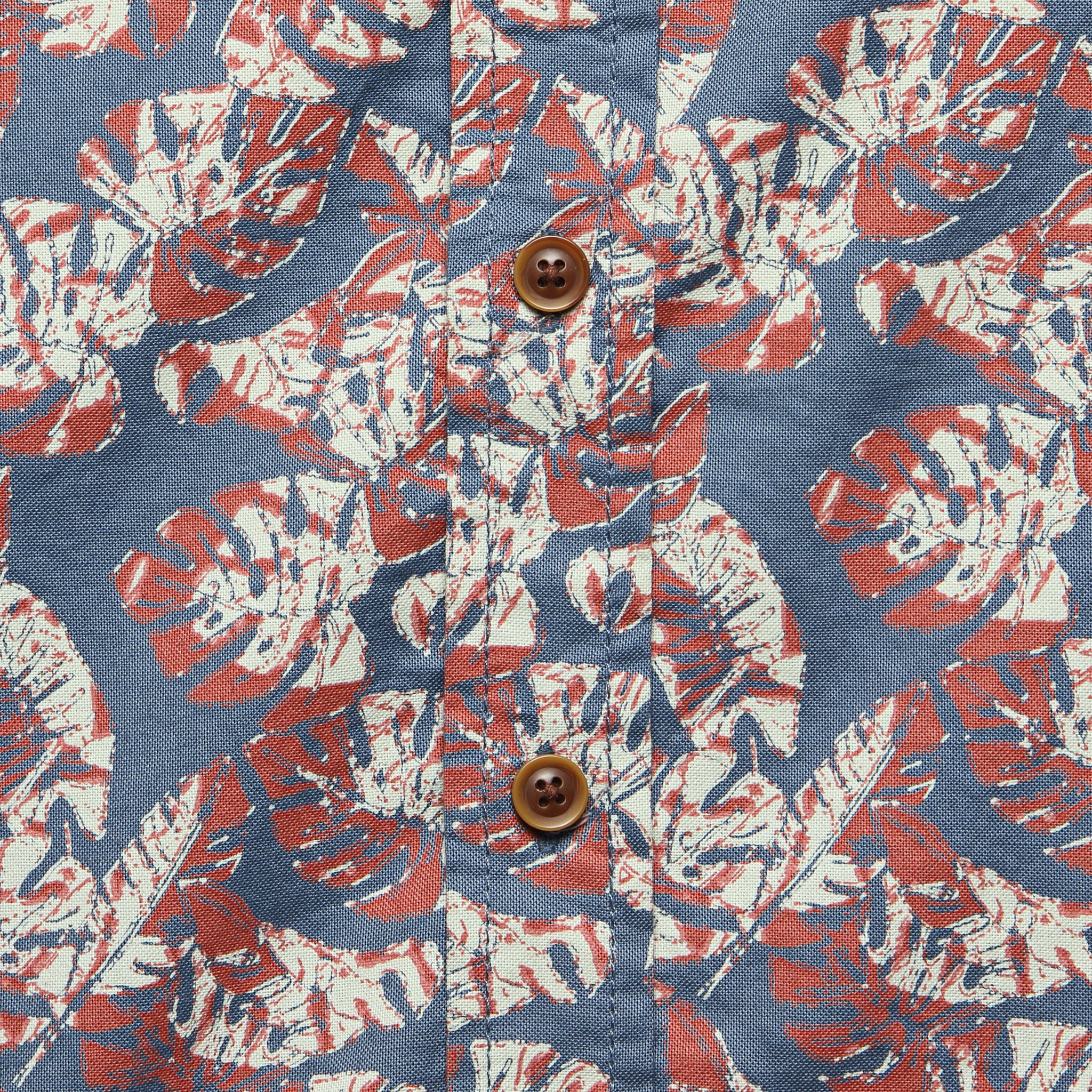Floral Printed Gauze Shirt - Faded Navy/Red/Cream - Grayers - STAG Provisions - Tops - S/S Woven - Floral