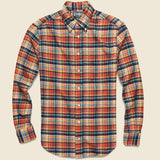 Plaid Flannel - Burnt Orange - Gitman Vintage - STAG Provisions - Tops - L/S Woven - Plaid