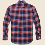 Wyoming Triple Yarn Flannel - Red/Blue Plaid - Gitman Vintage - STAG Provisions - Tops - L/S Woven - Plaid