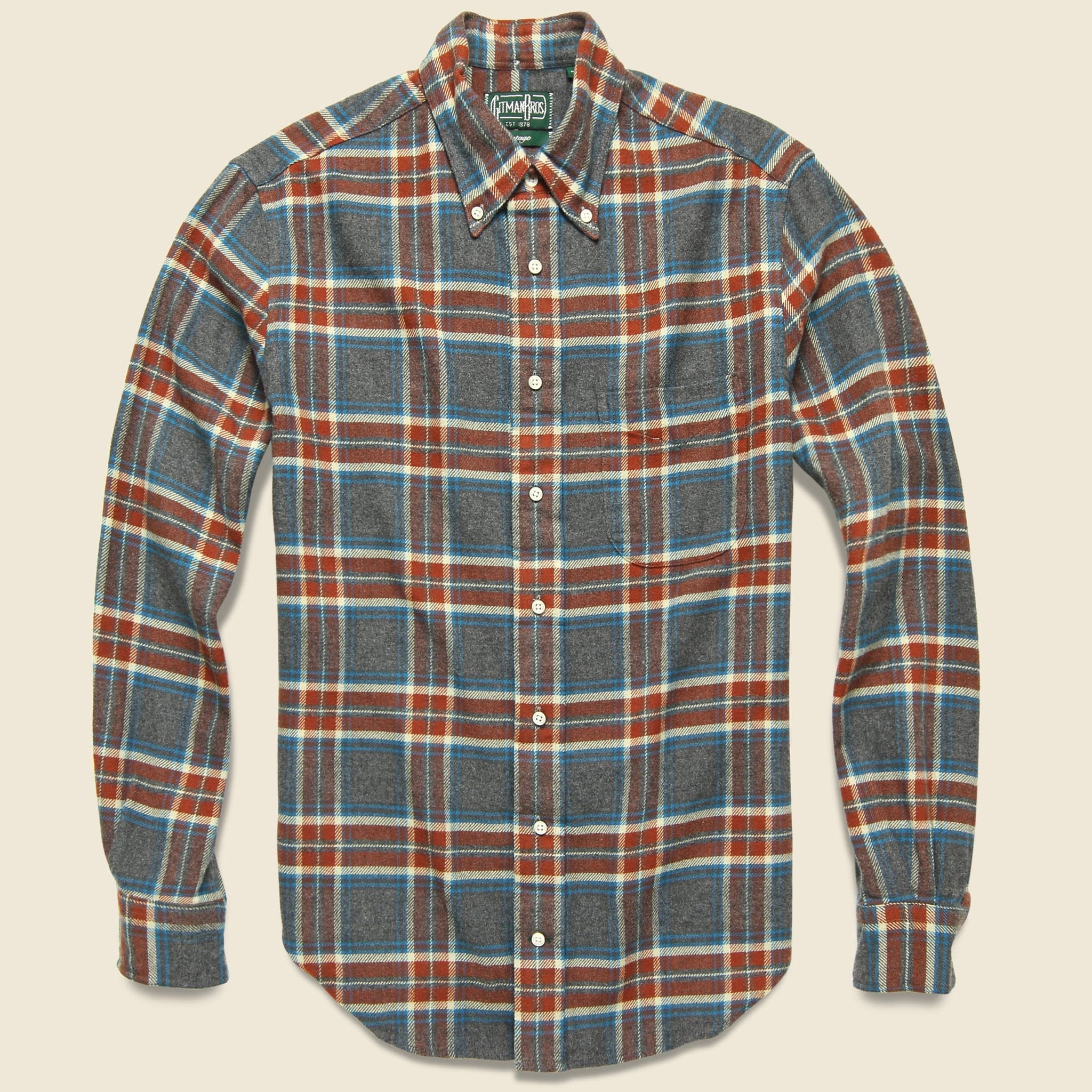 Soft Flannel - Red/Blue - Gitman Vintage - STAG Provisions - Tops - L/S Woven - Plaid