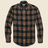 Shaggy Brushed Flannel Oxford Shirt - Rust/Black - Gitman Vintage - STAG Provisions - Tops - L/S Woven - Plaid
