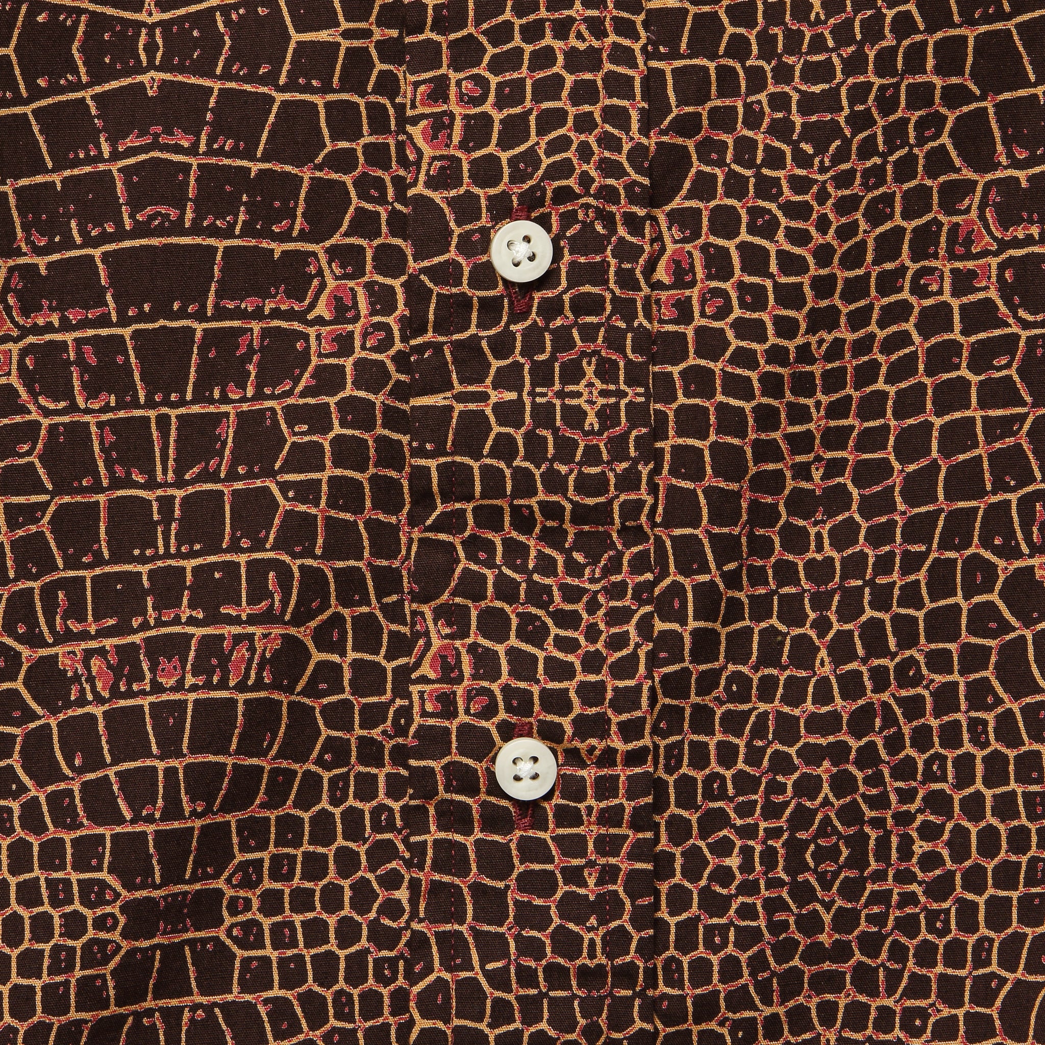 Crocodile Print Shirt - Red - Gitman Vintage - STAG Provisions - Tops - L/S Woven - Other Pattern