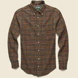 Cotton Tweed Flannel - Brown - Gitman Vintage - STAG Provisions - Tops - L/S Woven - Plaid
