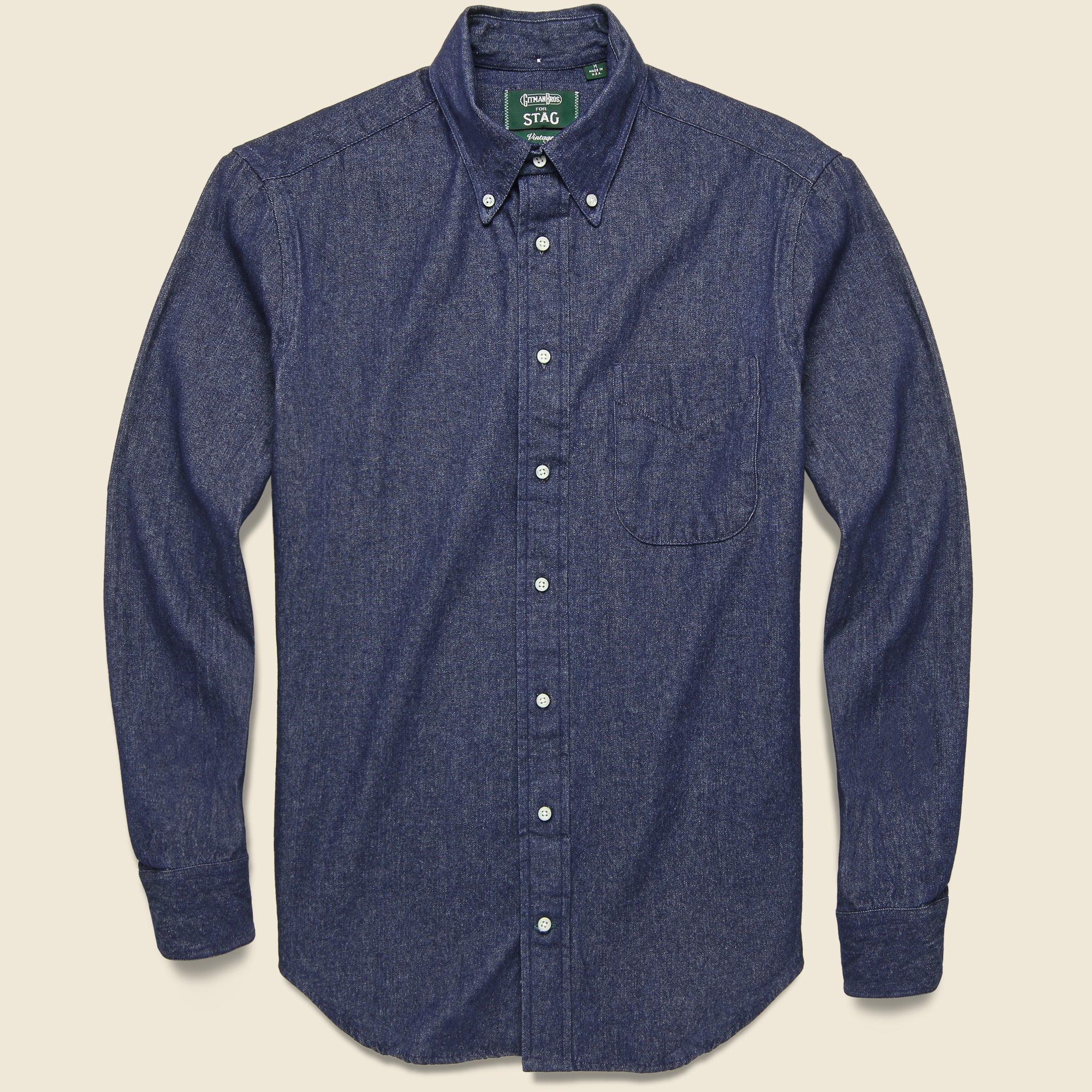 Denim Shirt - Dark Wash - Gitman Vintage - STAG Provisions - Tops - L/S Woven - Solid