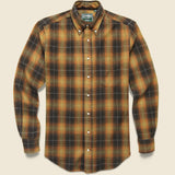Melange Shaggy Flannel Shirt - Brown - Gitman Vintage - STAG Provisions - Tops - L/S Woven - Plaid