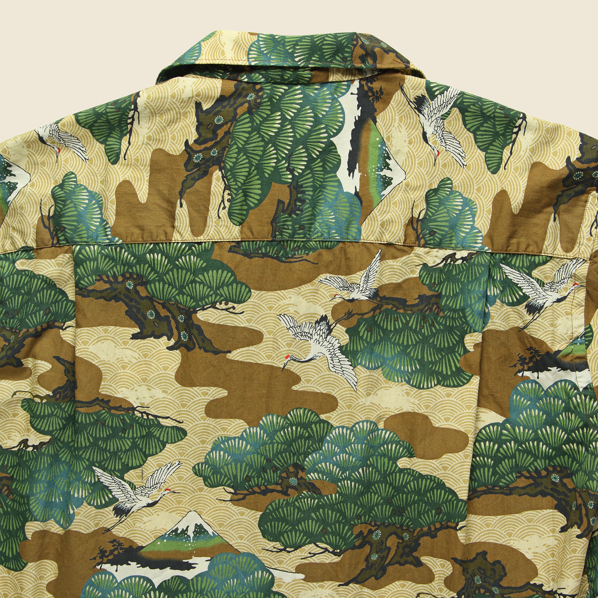 Fuji Crane Shirt - Brown - Gitman Vintage - STAG Provisions - Tops - S/S Woven - Other Pattern
