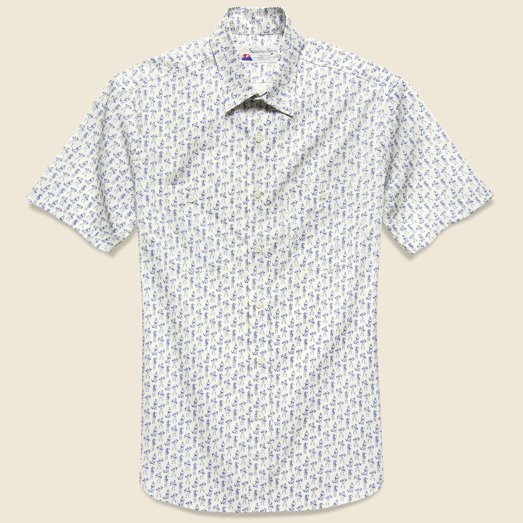 Santiago Shirt Co. - Valparaiso Anchor Man Shirt - Gitman Vintage - STAG Provisions - Tops - S/S Woven - Other Pattern