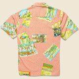 Hokusai Shirt - Orange - Gitman Vintage - STAG Provisions - Tops - S/S Woven - Other Pattern
