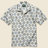 Zig Zag Dot Shirt - White/Blue - Gitman Vintage - STAG Provisions - Tops - S/S Woven - Dot