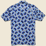 Gio Ponti Linen Camp Shirt - Blues - Gitman Vintage - STAG Provisions - Tops - S/S Woven - Other Pattern