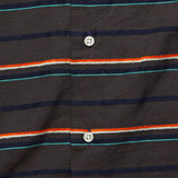 Terry-Cloth Border Barre Camp Shirt - Brown - Gitman Vintage - STAG Provisions - Tops - S/S Woven - Stripe