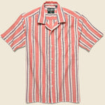 Awning Stripe Camp Shirt - Pink - Gitman Vintage - STAG Provisions - Tops - S/S Woven - Stripe