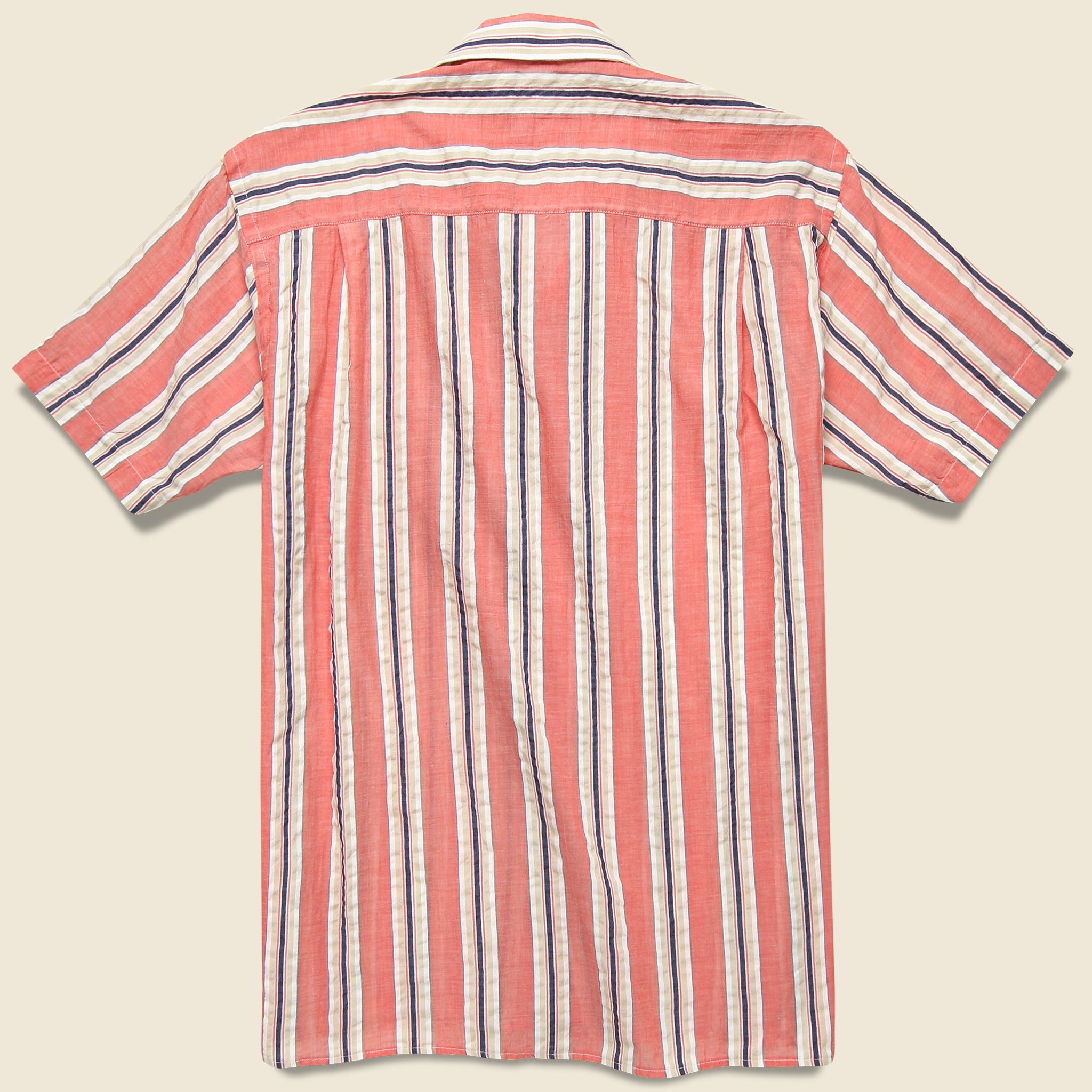 Awning Stripe Camp Shirt - Pink - Gitman Vintage - STAG Provisions - Tops - S/S Woven - Stripe
