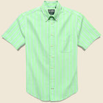 American Neon Stripe Oxford Shirt - Green - Gitman Vintage - STAG Provisions - Tops - S/S Woven - Stripe