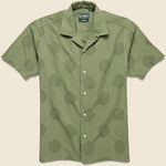 Dobby Dot Camp Shirt - Olive - Gitman Vintage - STAG Provisions - Tops - S/S Woven - Dot