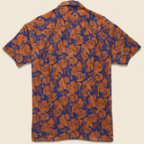 Floral Voile Camp Shirt - Navy Rust - Gitman Vintage - STAG Provisions - Tops - S/S Woven - Floral