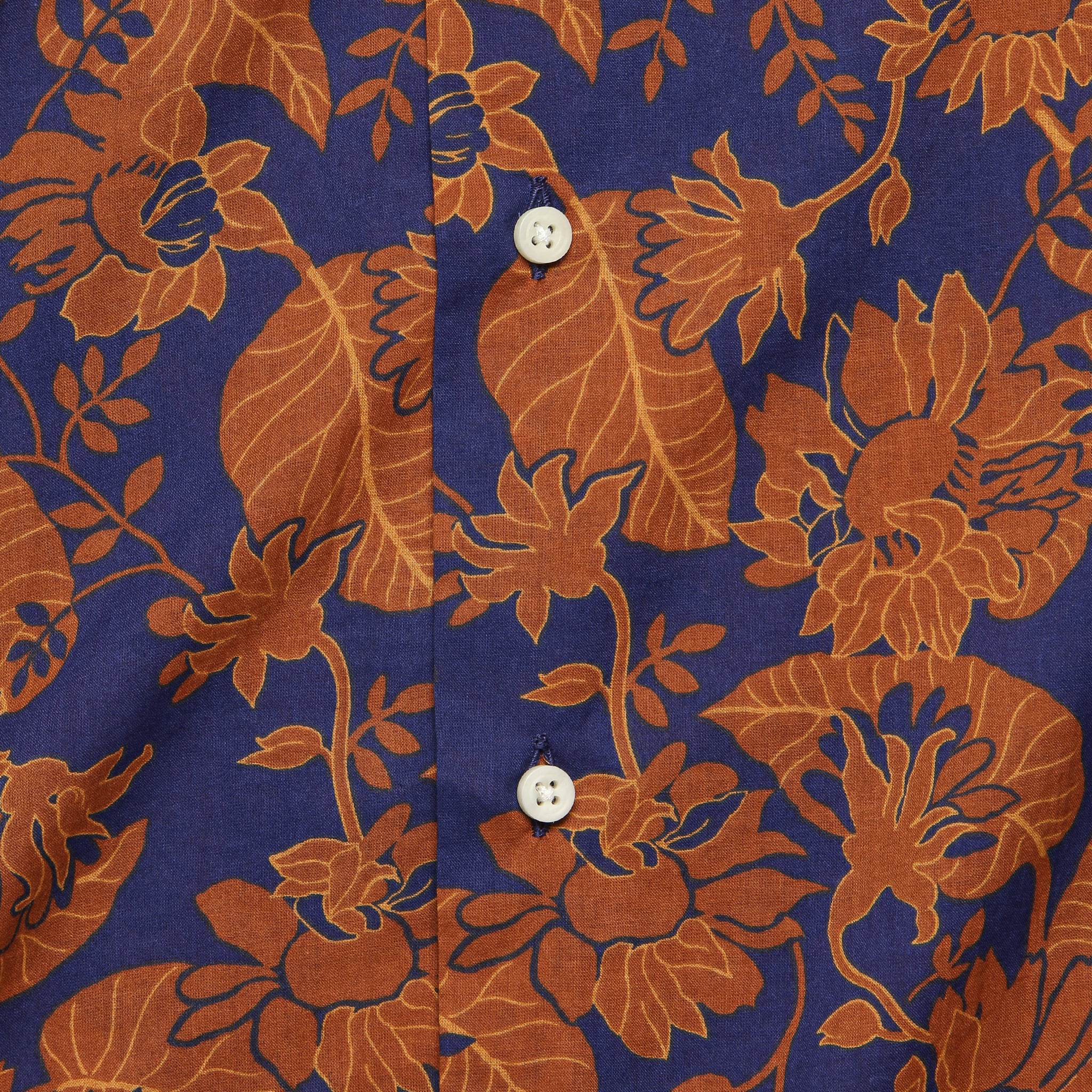 Floral Voile Camp Shirt - Navy Rust - Gitman Vintage - STAG Provisions - Tops - S/S Woven - Floral