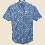 Bandana Print Shirt - Indigo - Gitman Vintage - STAG Provisions - Tops - S/S Woven - Other Pattern
