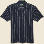 Metalic Stripe Camp Shirt - Navy - Gitman Vintage - STAG Provisions - Tops - S/S Woven - Stripe
