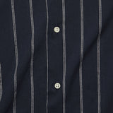 Metalic Stripe Camp Shirt - Navy - Gitman Vintage - STAG Provisions - Tops - S/S Woven - Stripe