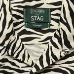 Camp Collar Zebra Print Shirt - Black/White - Gitman Vintage - STAG Provisions - Tops - S/S Woven - Other Pattern