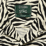 Camp Collar Zebra Print Shirt - Black/White - Gitman Vintage - STAG Provisions - Tops - S/S Woven - Other Pattern